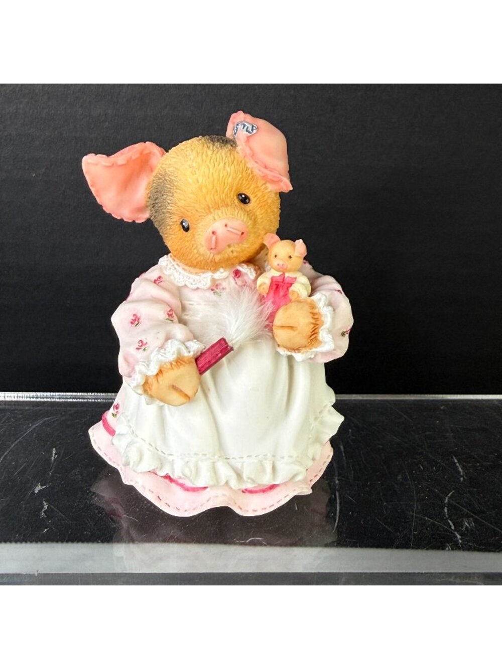 Vintage Enesco This Little Piggy I'm Not A Dust Collector Figurine